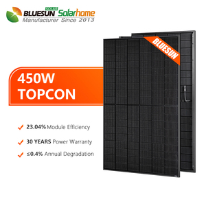 Paneles Solares Bifaciales BLUESUN Topcon 450W 460W 480W Totalmente Negros 450 Vatios Panel Solar 48V Almacén en Italia - Product Image 3