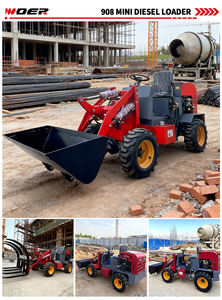Woer 908 400kg <span class=keywords><strong>Mini</strong></span> pemuat depan Diesel/bensin <span class=keywords><strong>Mini</strong></span> sekop pemuat konstruksi kompak ember garpu aksesoris untuk dijual - Product Image 6