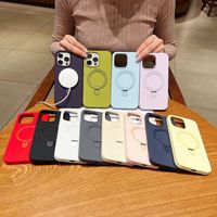 Coque de téléphone en silicone liquide magnétique avec béquille invisible pour iPhone 18 Pro Max, protection intégrale pour iPhone 13 14 15 16 17 Pro Max