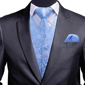 <span class=keywords><strong>Gilet</strong></span> à fleurs <span class=keywords><strong>pour</strong></span> homme, <span class=keywords><strong>cravate</strong></span>, avec poche, carré, Style professionnel, tenue de soirée formelle <span class=keywords><strong>pour</strong></span> <span class=keywords><strong>mariage</strong></span> - Product Image 6