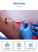 Aiguille papillon innovante Sol-KL avec support intégré, aiguille de prélèvement sanguin stérile pour les urgences