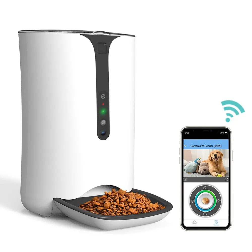 2023 Smart Video Wifi/APP ciotola di alimentazione elettrica Cat Dog Camera Treat Dispenser alimentatore automatico di cibo per animali domestici con Timer intelligente