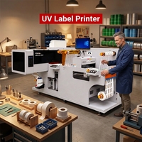 Imprimante d'étiquettes UV numérique entièrement automatique pour l'emballage de bouteilles et de gobelets en plastique et en verre