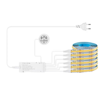 Ruban LED COB 12V avec prise US/EU/UK, flexible, à intensité variable, commande tactile, IP44, rétroéclairage TV, armoire de cuisine, miroir, décoration intérieure