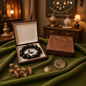 Luxury Dark <strong>Wood</strong> <strong>Beaded</strong> <strong>Bracelet</strong> &amp; Bangle Storage Box Gift Box - Product Image 2