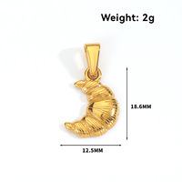 YIMEIL & RVS 18K Goud/Zilver Geplateerde Multi Koeienhoorn Tas Fruit Hond Bij Dier DIY Thema Hangertje Accessoires