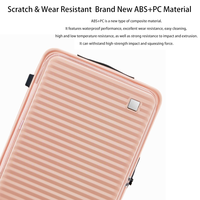 Valise rigide durable à ouverture frontale avec serrure TSA 360 °   Valises à roulettes silencieuses pour les voyages d'affaires quotidiens