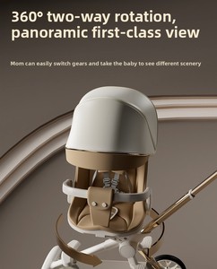 Poussette bébé pliable légère avec siège inclinable et pare-soleil |   Système de voyage multifonctionnel pour nourrissons et tout-petits - Product Image 3