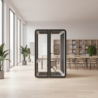 Cabine téléphonique UNIBOOTH Intérieur Élégant 33dB ISO 23351 Classe A Ignifuge ASTM-E84 30 Min Installation Rapide pour Bureau Ouvert Bibliothèque Vente en Gros
