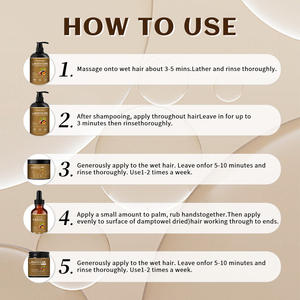 100% saf ham Batana yağı Elaeis Oleifera biyotin saç büyüme tedavi saç besleyici serisi için şampuan ve saç kremi Set - Product Image 6