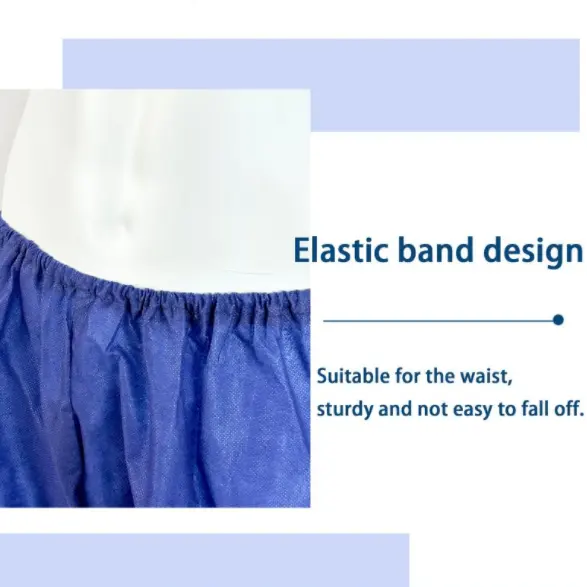 Non-woven medical consumable disposable examination pant dark blue Colonoscopy short Pants