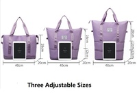 Sac de voyage de grande capacité Sac de sport fourre-tout Sac de sport extensible résistant à l'eau avec poche sèche et humide pour hommes et femmes