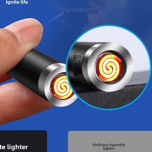 ไฟแช็ค USB Type C แบบใหม่ ขนาดเล็ก ทำจากพลาสติก พร้อมที่เขี่ยบุหรี่ในรถยนต์ เชื่อมต่อโทรศัพท์มือถือ ใช้แบตเตอรี่ ไม่ต้องเสียบปลั๊ก  OEM อุปกรณ์เสริมสำหรับการสูบบุหรี่ - Product Image 2