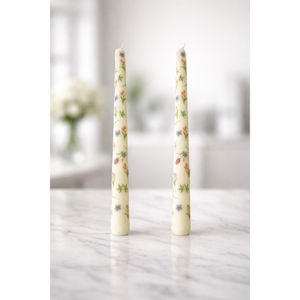 เทียนแท่งตกแต่งลายเพ้นท์มือ – ของตกแต่งบ้านสไตล์โมเดิร์นสีสันสดใส (ชุด 4 ชิ้น) - Product Image 1