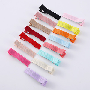 Simple Colorful Fabric Covered Duckbill Hair <b>Clip</b> 5 Cm For Women Daily Use Headwear - Product Image 2