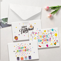 Cartes de vœux transfrontalières haut de gamme pour enfants, à thème animalier, style dessin animé mignon, papier frais et minimaliste, couleur ballon