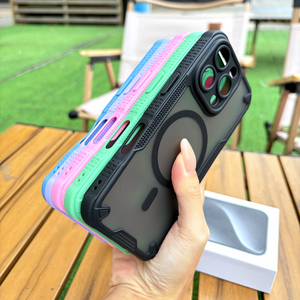 Sang Trọng Matte <span class=keywords><strong>Armor</strong></span> 2-Trong-1 Không Dây Sạc Từ Điện Thoại Di Động Trường Hợp Đối Với <span class=keywords><strong>iPhone</strong></span> 14 15 16 Cộng Với 11 12 13 Pro Max SE <span class=keywords><strong>4</strong></span> - Product Image 6