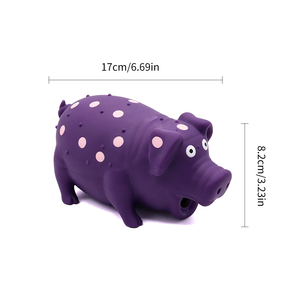 Juguete Masticable para Perros de Látex Natural con Sonido, Diseño de Cerdo con Manchas, Interactivo, para la Dentición, el Entrenamiento y el Alivio del Aburrimiento - Product Image 2