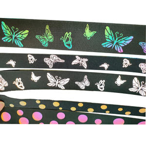 Модная Светоотражающая эластичная лента hi viz с радужным принтом на заказ, ленточный пояс для йоги, леггинсы, брюки, бюстгальтер, нижнее белье, одежда - Product Image 3