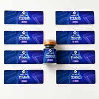 Etiquetas Personalizadas para Botellas de Péptidos de 5 ml, Etiquetas ODM con Impresión Impermeable para Fabricantes de Envases de Laboratorio