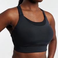Sujetador deportivo con aros de soporte, tipo top, con cierre frontal, para ejercicio y running, para busto grande, asequible