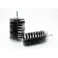 Brosse de nettoyage industrielle en spirale en fil d'acier au carbone torsadé pour tuyaux de cheminée, dépoussiérage, bricolage, OEM, 2 pouces de poils, 4 pouces de diamètre