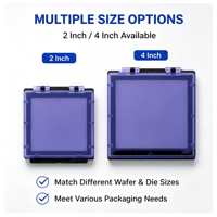 Caja de Gel ESD para Semiconductores, Material ABS+ESD, Certificación ROHS, Bandeja Autoadhesiva al Vacío para Chips, Componente Electrónico de Precisión