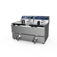 Friteuse Vente en gros Machine commerciale Double Réservoir 13L + 13L KFC Friteuse électrique pour poulet frit