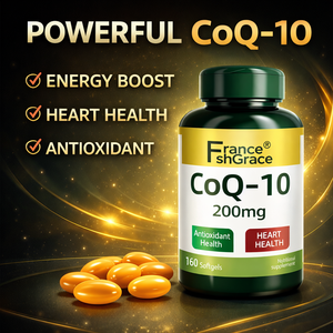 CoQ10 200mg Complément Alimentaire pour la Santé Cardiaque 160 Gélules Molles Soutient la Tension Artérielle la Production d'Énergie Cellulaire Antioxydant Coenzyme Q10 - Product Image 5