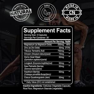 Suplemento de Alta Potencia para la Vitalidad Masculina con Tongkat Ali, Apoyo Energético para Hombres, Cápsulas de Apoyo a la Vitalidad Masculina - Product Image 2