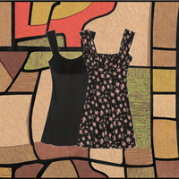 Femmes 2025 été Chic en forme de A carré Robe courte Vintage dos nu mode décontractée avec motif solide Robe Mujer Vestidos