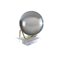 Présentoir en acrylique transparent 5x5x4cm avec support en métal minéraux minéraux roches spécimen pierre Agate support en cristal