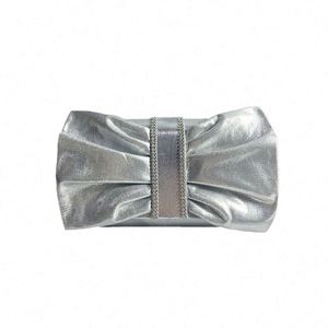 Hotselling Trendy New Dumplingshaped Doublesided Handheld Bag with Large and Small Square Diamonds for Parties - Product Image 1
