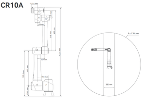 Brazo Robótico Industrial Dobot de 6 Ejes CR10A, Carga Útil de 10 kg, Alcance de 1300 mm, IP54, Robot Colaborativo para Manufactura - Product Image 6