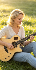Geake G-6 41-Inch Acoustic Dual-Use Guitar Spruce Mahogany Body Matte Pick-up High Quality Cutaway Music Factory - Product Image 2