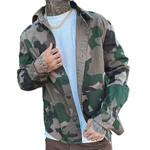 <span class=keywords><strong>Surchemise</strong></span> personnalisée pour hommes Chemise <span class=keywords><strong>camouflage</strong></span> à manches longues pour hommes Chemises décontractées à manches longues de créateur - Product Image 1