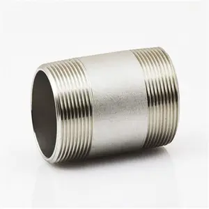 Hot sale low price top quality NPT stainless steel pipe fittings barrell nipple both end thread for ten years factory