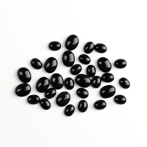 Chất lượng cao lỏng 10x14mm Cabochon cắt đen <span class=keywords><strong>Onyx</strong></span> (Agate) đá quý tự nhiên Nhà cung cấp cho đồ trang sức làm bán buôn - Product Image 2