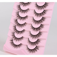 Dramatique Sexy Faux Cils Pas Cher Foxy 3D Cils Artificiels Fournisseur Fluffy Cat Eye Natural Strip Lashes
