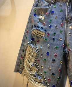 Nuovi Arrivi 2026: <span class=keywords><strong>Pantaloni</strong></span> Trendy da Donna <span class=keywords><strong>con</strong></span> Diamanti, <span class=keywords><strong>Jeans</strong></span> Streetwear, Shorts in Denim - Product Image 5