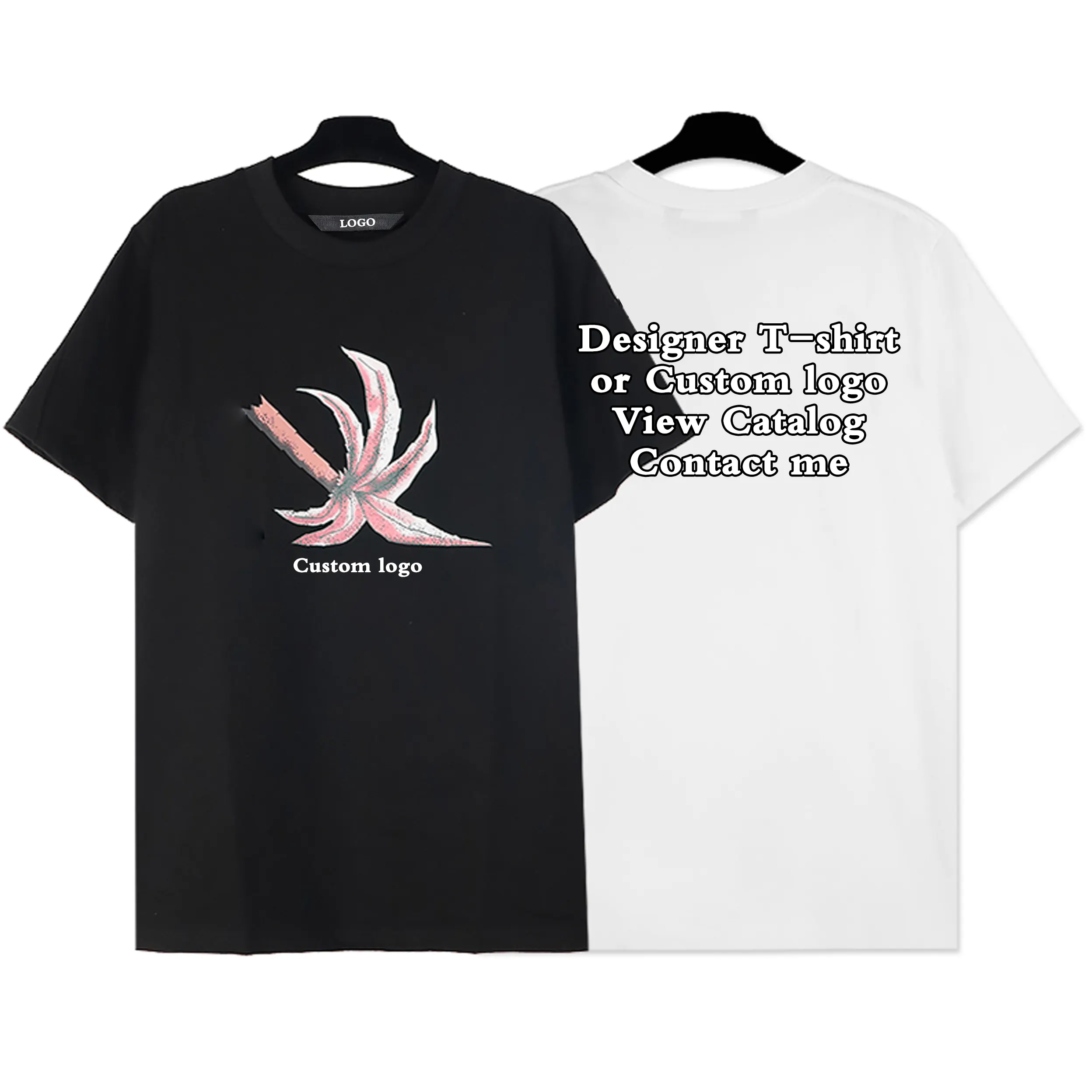 high-quality Wholesale Custom Plus Size 100% Cotton Hip-hop Street Luxury Famous Brand Designer T-shirts Men's T-shirts