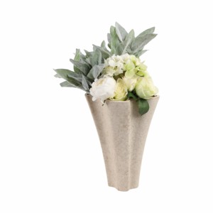 Vase cannelé raffiné, décoration contemporaine pour la maison, vase à fleurs moderne pour la présentation dans le salon, forme architecturale, vase de table - Product Image 2