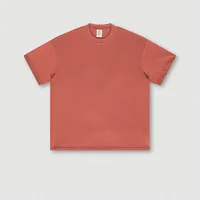 Kustomisasi pabrik kaus kelas berat Streetwear 300 Gsm kaus uniseks T Shirt ukuran besar bahu jatuh kaus berat