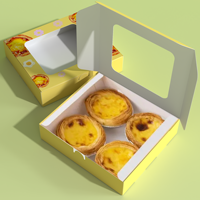 Boîte de nourriture à tarte aux œufs bon marché avec fenêtre transparente boîte de papier en gros pour biscuits boîte de carte sandwich sushi avec fenêtre