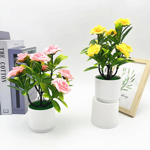 Bonsaï de rose artificielle Paulon 10-30 cm, plante en pot en plastique, décoration de bureau à domicile - Product Image 2