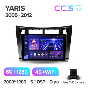 TEYES CC3 2K lettore DVD auto per <span class=keywords><strong>Toyota</strong></span> <span class=keywords><strong>Yaris</strong></span> XP90 <span class=keywords><strong>2005</strong></span> - 2012 9 pollici GPS Android navigatore lettore DVD per auto - Product Image 4