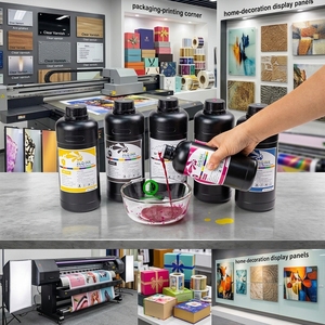 <span class=keywords><strong>Encre</strong></span> LED UV Curable 500ml 1000ml pour l'impression sur verre, acrylique, métal, PVC, panneaux publicitaires - Product Image 1