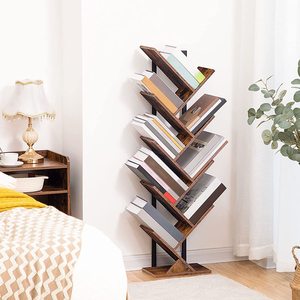 Étagère de rangement moderne en bois, écologique, durable et portable pour salon, avec design en forme d'arbre et une seule étagère. - Product Image 6