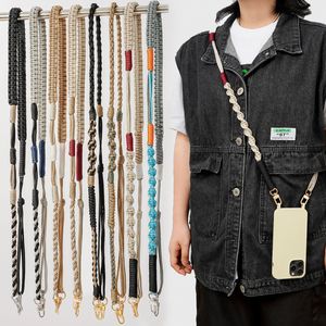 Adjustable Phone Lanyard Crossbody Hand-woven High-end Long Anti-loss Shoulder Strap Fashionable Simple Phone Chain for Couples