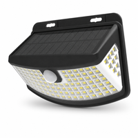Lampes solaires à détecteur de mouvement étanches pour extérieur, lumière blanche chaude 3000K, grand angle, lumière de sécurité solaire murale PIR pour patio, cour